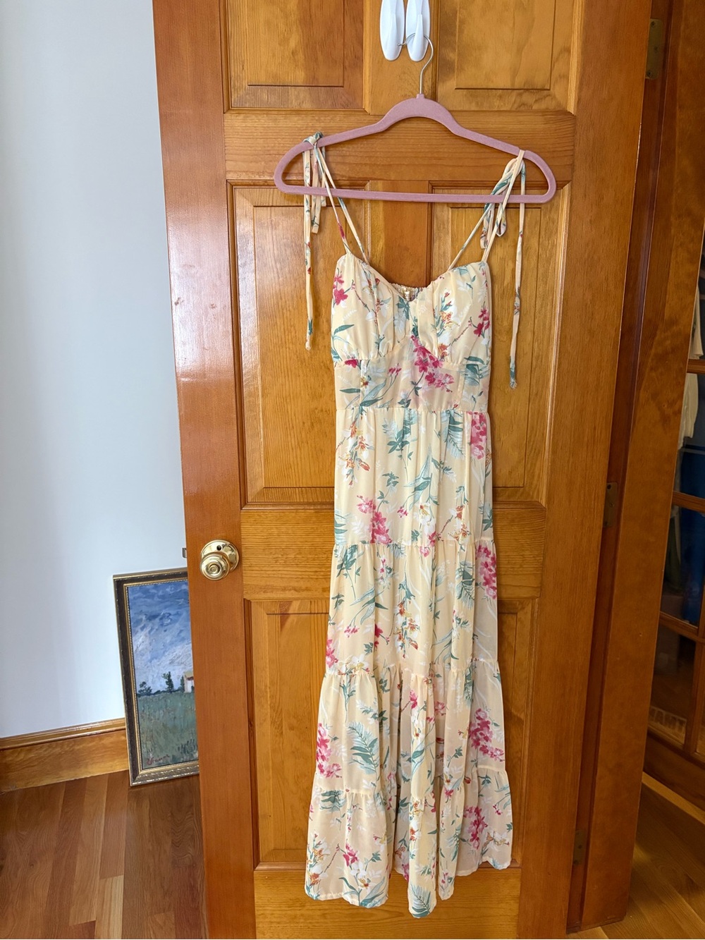 RARE Stone Flower Yellow Sleeveless Dress
